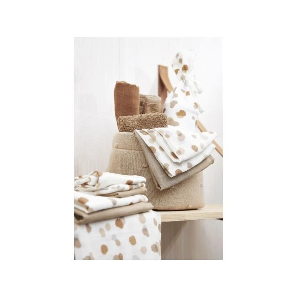 Meyco Hydrofiel Starterset - Stains - Sand -Babyseries Winkel 213859 2 meyco starterset hydrofiel dot stripe stains 9 pack2 3384