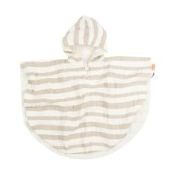 Done By Deer Stripes Poncho Sand