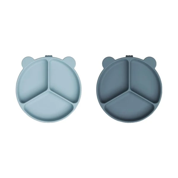 Liewood Stacy Zuignap Vakjesbord - 2 Stuks - Sea Blue / Whale Blue Liewood Stacy Zuignap Vakjesbord - 2 Stuks - Sea Blue / Whale Blue -Babyseries Winkel 5715335050174 b842