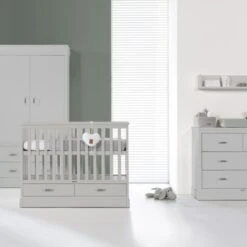 Kidsmill Newport Babykamer Grijs | Bed 60 X 120 Cm + Commode