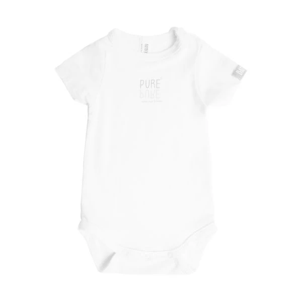 Bamboom Romper Korte Mouw Wit 3 Mnd Bamboom Romper Korte Mouw Wit 3 Mnd -Babyseries Winkel bamboom overslagromper korte mouw wit 537d