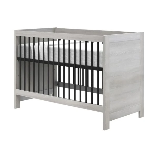 Europe Baby Vittoria Babybed Grijs / Zwart 60 x 120 cm Europe Baby Vittoria Babybed Grijs / Zwart 60 X 120 Cm -Babyseries Winkel basicline vittoria babybed grijs zwart bb59