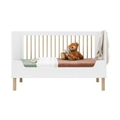 Bopita Mika Ledikant Wit / Eiken 70 X 140 Cm 6 Bopita Mika Ledikant Wit / Eiken 70 X 140 Cm -Babyseries Winkel bench bed 70x140 mika white oak 6 ec1c