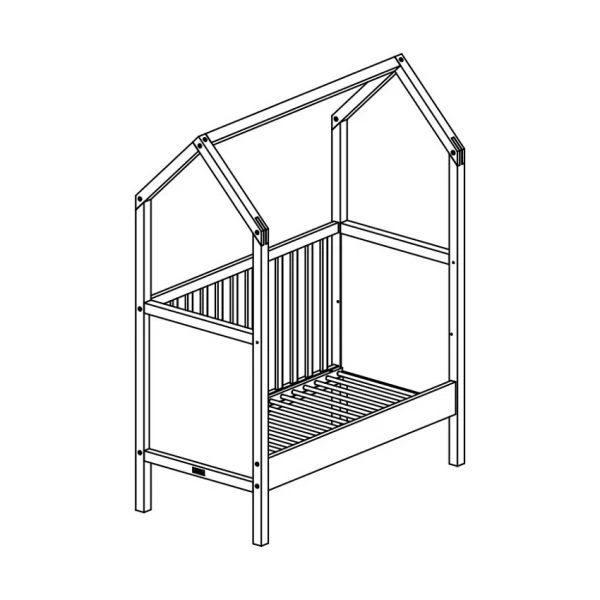Bopita Babybed My First House Naturel 60 X 120 Cm -Babyseries Winkel