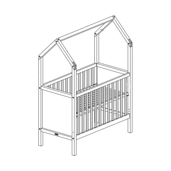 Bopita Babybed My First House Naturel 60 X 120 Cm -Babyseries Winkel