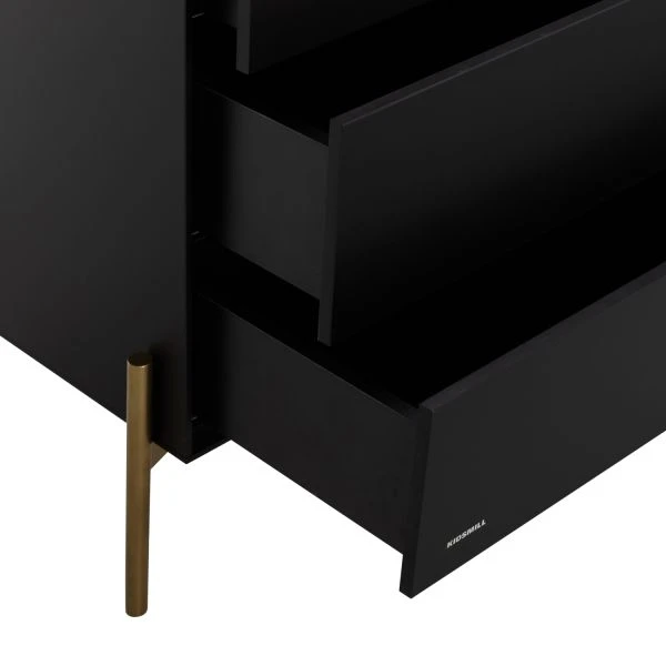 Kidsmill Boutique Commode Zwart / Bras Kidsmill Boutique Commode Zwart / Bras -Babyseries Winkel commode boutique detail 3 2077