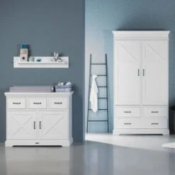 Kidsmill Savigno Commode Wit Met Kruis -Babyseries Winkel commode en kast 0414
