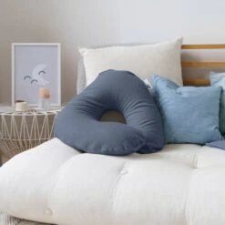 Doomoo Softy Tetra Voedingskussen Jersey Green -Babyseries Winkel doomoo lifestyle softy s63 tetrajersey blue dsc05835 cmyk 2 9c79