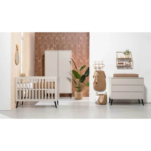 Europe Baby Sterre Babykamer Oatmeal | Bed 60 X 120 Cm + Commode -Babyseries Winkel