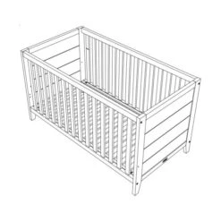 Bopita Job Babybed Vintage Honey 70 X 140 Cm -Babyseries Winkel job babybed 70 x 140 tekening c25d