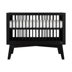 Kidsmill Sixties Babykamer Zwart Mat | Bed 60 X 120 Cm + Commode -Babyseries Winkel kidsmill sixties babykamer zwart mat bed 60 x 120 cm commode 66f7