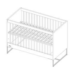 Kidsmill Modular 2 Babybed Mat Zwart - Zwart - 60 X 120 Cm -Babyseries Winkel knipsel intense cot 60 x 120 black frame 2 3744