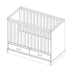 Kidsmill Newport Babybed Grijs 60 X 120 Cm -Babyseries Winkel knipsel newport ll cot 60 x 120 1 12 a1dd