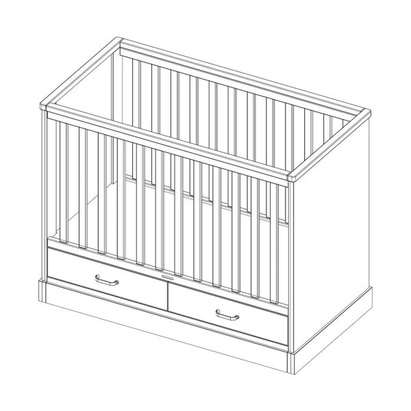 Kidsmill Newport Babybed Grijs 60 X 120 Cm -Babyseries Winkel