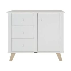 Kidsmill Lars Babykamer Wit / Naturel | Bed 60 X 120 Cm + Commode -Babyseries Winkel lars commode wit naturel 1 2 1 d0f7