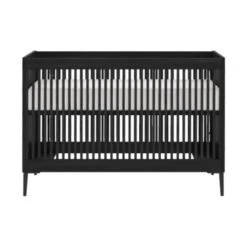 Kidsmill Levi Babykamer | Bed 60 X 120 Cm + Commode Zwart Eiken -Babyseries Winkel levi ledikant 60x120 zwart rechte poot 1 1 3 db3d