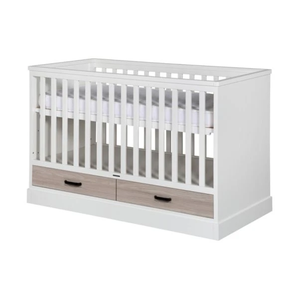 Kidsmill Newport Babybed Wit / Eiken 60 X 120 Cm -Babyseries Winkel