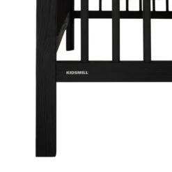 Kidsmill Pure Wood Ledikant Zwart Geborsteld 60 X 120 Cm -Babyseries Winkel pure wood zwart ledikant detail2 81af