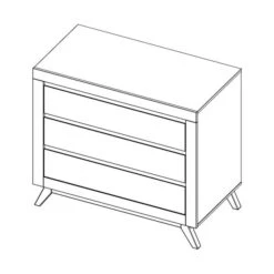 Bopita Anne Commode Wit -Babyseries Winkel tekening commode anne c961